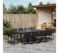 2025 cloris Ensemble de meubles de jardin Balcon Ensemble de 13 pièces de salon de jardin avec coussins noir Textilène - Ensemble de meubles de jardin Sale3024983 5parcel