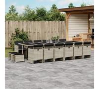 2025 cloris Ensemble de meubles de jardin Balcon Ensemble de 17 pièces de jardin avec coussins Gris clair Poly rotin - Meubles de jardin Sale2479501 7parcel