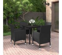2025 cloris Ensemble de meubles de jardin Balcon Ensemble de 5 pièces de jardin avec coussins Poly rotin et verre - Ensemble de meubles de jardin Sale7646620 2parcel