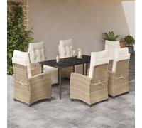 2025 cloris Ensemble de meubles de jardin Balcon Ensemble de 7 pièces de jardin avec coussins Beige Poly rotin - Meubles de jardin Sale8660341 4parcel