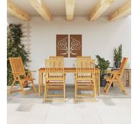 2025 cloris Ensemble de meubles de jardin Balcon Ensemble de 7 pièces de jardin en bois massif d'acacia - Ensemble de meubles de jardin Sale8891604 4parcel