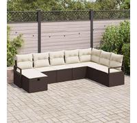 2025 cloris Ensemble de meubles de jardin Balcon Ensemble de canapés de jardin 8 pcs Marron Poly rotin - Ensemble de meubles de jardin Sale9163961 5parcel
