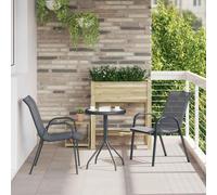 2025 cloris Ensemble de meubles de jardin Ensemble de meubles de balcon Jardin Bistro Set 3 pcs Gris Acier - Ensemble de meubles de jardin Sale5167352 1parcel