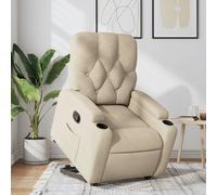 2025 cloris Fauteuil relax avec releveur Crème Tissu - Fauteuils TV & Relax Sale6022308 2parcel