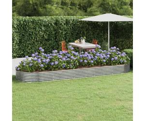 2025 cloris Lit surélevé Acier galvanisé 450x140x36 cm Argenté - Parterres Sale1710964 1parcel