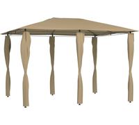 2025 cloris Pavillon avec couvertures de poteaux 3x4x2,6 m Taupe 160 g/m² - Pavillons & Tentes de réception Sale3910093 1parcel