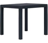 2025 cloris Table de jardin Anthracite 79x79x72 cm Plastique aspect rotin - Tables de jardin Sale8540707 1parcel