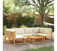 2025 Ensemble moderne de 7 canapés de jardin avec coussins bois acacia & corde - Canapés de jardin,Design 7765116 5parcel