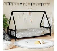 2025 Moderne Lit d'enfant noir 90x200 cm pin massif - Lits d'enfant,Design 7633291 1parcel