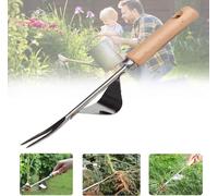 2025 Nouveau Jardinière Manuelle, Désherbeur Manuel Outil Gouge de Désherbage en Acier Inoxydable avec poignée Bois Pelle Jardinage Arrache Pissenlit (1pcs)