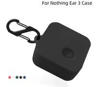 2025 nouveau pour rien oreille 3 accessoires protecteur avec mousqueton sans fil écouteurs Silicone couverture transparente pour rien oreille 3 Dark green