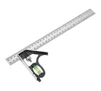 2025 - Règle D'angle Combinée Équerre Combinée 300 Mm 12 Pouces En Acier Inoxydable Alliage De Zinc Réglage D'angle Droit