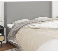 2025 Tête de lit moderne avec oreilles Gris clair 163x16x118/128 cm Tissu - Têtes de lit,Design 7075459 3parcel