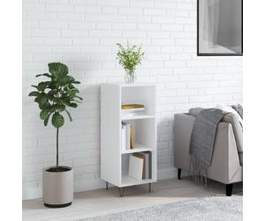 2025 Vitrine moderne Buffet blanc brillant 34,5x32,5x90 cm Bois composite - Commodes,Design 9107663 1parcel