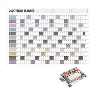 2025 Wall Planner, Yearly Wall Calendar, A1 Wall Planner, Full Year Planner, Annual Planning Chart, Comprehensive Full-year Layout A1 Size Included Sticker Pack for Student Family Home School Work