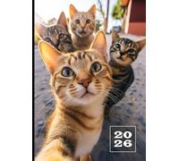 2026: Agenda Journalier 1 Page Par Jour | Grand Format A4 21 x 29,7 cm | Planificateur Professionnel Avec Horaire | Vue quotidienne, hebdomadaire, ... Calendrier Cadeau pour les amoureux des chats