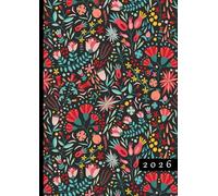 2026: Agenda Journalier 1 Page Par Jour | Grand Format A4 21 x 29,7 cm | Planificateur Professionnel Avec Horaire | Vue quotidienne, hebdomadaire, mensuelle, annuelle | Daily Planner Timer | Floral