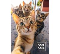 2026: Agenda Semainier Avec Horaire | Grand Format A4 21 x 29,7 cm | 1 Semaine Sur 2 Pages | Planificateur Hebdomadaire Et Mensuel | Weekly Planner ... Calendrier Cadeau pour les amoureux des chats