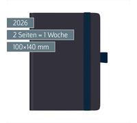 2026 Brunnen Calendrier de poche Kompagnon 732 66 A6 d'bleu