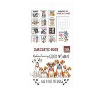 2026 Calendrier Mural | Planificateur Mensuel avec Chiens Drôles - Tableau Blanc Rigolo Planning Mensuel pour Organisation Maison Bureau Vacances Réfrigérateur