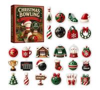 2026 Christmas Bowling Advent Calendars | 2D Bowling Countdown Calendar | 24 Days Countdown To Christmas Calendar For Kids Home Apartment Living Room Bedroom Desk Bookshelf Holiday Party Favors