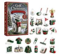 2026 Christmas Countdown Calendar 2026 2D Flat Mini Holiday Pendant 26x8cm | 24 Days Golf Accessories Ornaments for Adult Men Teen Living Room Bedroom Office Indoor