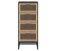 2026 d'été@ Buffet haut/Cabinet de rangement - JILL'S - Highboard/Commode haute/Vaisselier - noir 40x30x95cm - Bois d'ingénierie LH4