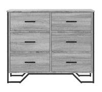 2026 d'été@ Commode Armoire de chambre - JILL'S - Buffet bas - sonoma gris 91x35,5x74,5cm - Bois d'ingénierie LH1545