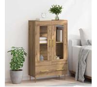 2026 d'été@ Haut Armoire Contemporain - Highboard/Commode haute/Vaisselier - avec tiroir Chêne artisanal 69,5x31x115cm LH8543