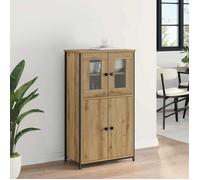 2026 d'été@ Haut Armoire Contemporain - Highboard/Commode haute/Vaisselier - Chêne artisanal 62x32x106,5cm LH6354
