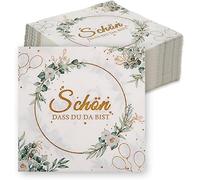 2026 Lot de 80 serviettes de table décoratives pour communion, baptême, confirmation, communion, eucalyptus vert eucalyptus