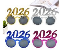 2026 Lunettes de fête - 2026 Glasses New Year, Glow Party Glassess 2026s, accessoires pour les yeux, accessoires décoratifs 2026s pour , adultes, bureau, fête, nouvel an, photographie, film et