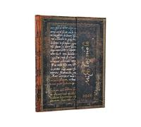 2026 Michelangelo, Handwriting (Embellished Manuscripts Collection) Ultra 12-month Verso Hardcover Flexi Dayplanner 2026 (Wrap Closure)