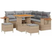 "2026 Moderne" Ensemble de canapés de jardin avec coussins 8pcs Beige et Gris clair - Canapés de jardin CC858979