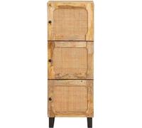 "2026 Moderne" Highboard avec porte Marron 60x33,5x100 cm Bois massif Mango - Etagères CD & DVD - Meubles design 1940454