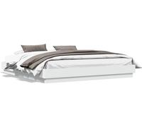 "2026 Moderne" Lit double/lit jeune, cadre de lit avec LED Blanc 180x200cm - Lits classiques,Cadre de lit Meubles design 7752946