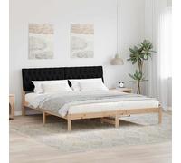"2026 Moderne Lit double/lit jeune, cadre de lit avec tête de lit rembourrée brun 180 x 200cm - Lits classiques,Cadre de lit Meubles design 6861031
