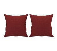 "2026 Moderne" Set de 2 coussins décoratifs rouge vin 40x40 cm Tissu - Oreillers - Meubles design 3369549