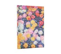 2026 Monet's Chrysanthemums Maxi 12-month Vertical Hardcover Flexi Dayplanner 2026 (Elastic Band Closure)