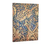 2026 Morris Windrush (William Morris) Midi 12-month Horizontal Softcover Flexi Dayplanner 2026 (Elastic Band Closure)