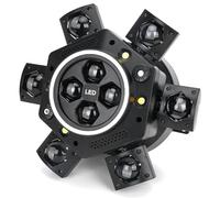2026 Nouvelle lampe atmosphérique LED multi-faisceaux, lampe de scène rotative à 6 bras de 150W, 0-100% de dimmabilité, laser/stroboscopique, support de télécommande et activation par son pour DJ