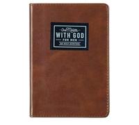 2026 One minute WITH GOD for men, 365 days of daily prayer brown book, Bible prayer Faux Leather Journal