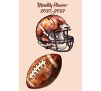 2027 - 2028 Monthly Planner A5: Two-Year Calendar from January 2027 to December 2028 | 24-Month Schedule Organizer with Holidays and Inspirational ... Board | Small Size | Football America Cover