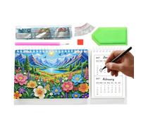 2027 2028 Rhinestone Art Calendar DIY Craft Kit | Creative Monthly Planner With Sparkling Gem Designs Handmade Activity Supplies For Adults Teens Home Office Desk Organization