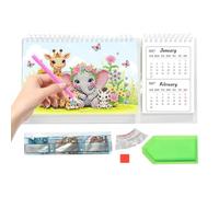 2027-2028 Rhinestone Art Decor | Rhinestone Painting Desk Calendar | Decorative Desktop Calendar For Men Professionals Women Craft Room Studio Home Apartment Adults Beginners Hobbyists