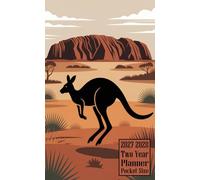 2027-2028 Two Year Planner Pocket Size: Kangaroo Animal Themed Cover 2 Page Spreads With Monthly Calendar Grids 24 Months Organizer Notes