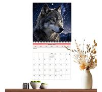 2027 Calendar Wall, 12 Monthly Wolf Theme Family Planner Home Decor | Wolf Calendar for Home Indoor Office Bedroom School Traveling Work Apartment Dormitory