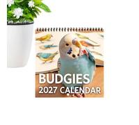 2027 Calendar, Weekly Daily Planner Thick Paper Desk Home Decor, 20x20cm | Weekly Daily Planning Thick Paper Construction Compact Square Format Lightweight 145g Design For Bedroom Office Desk Room