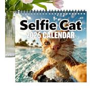 2027 Cat Wall Calendar | Cute Selfie Cat Wall Planner Jan - Dec 2027 | 12-M