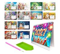 2027 Kit Calendrier Peinture - Gem Art Décoration Mensuelle, sturdy, Créative Artisanale, Kits, Pour Bureaux Maison Chambre Salle | Multipurpose Outdoor Indoor Utility premium high-performance